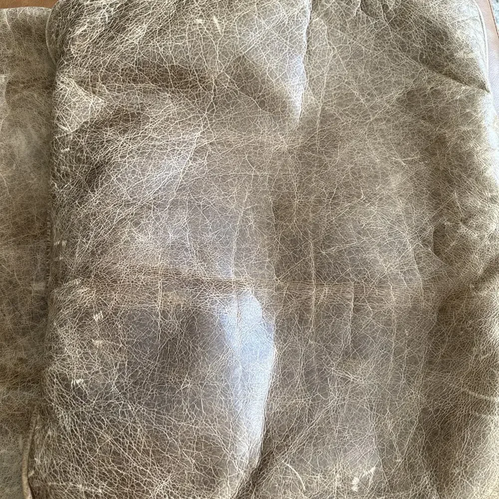Judy Gibson Genuine Leather Pillow Covers Animal Print Signed Covers Only 18x20”